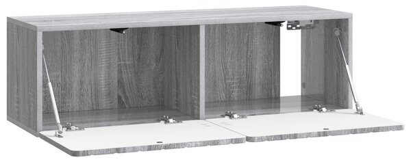 Fali TV szekrény Szürke Sonoma 98 x 31 x 30 cm Szerelt Fa