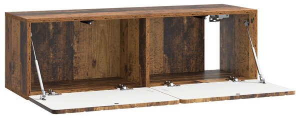 Fali TV szekrény Antik Fa 98 x 31 x 30 cm Szerelt Fa