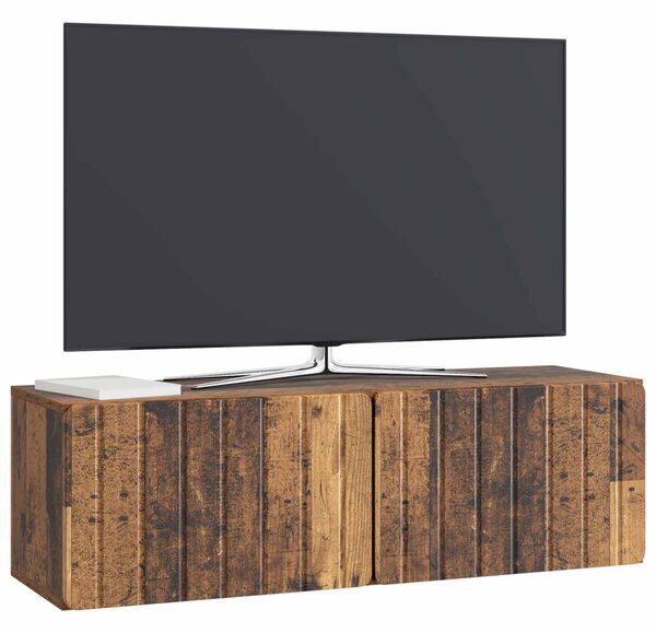 Fali TV szekrény Antik Fa 98 x 31 x 30 cm Szerelt Fa