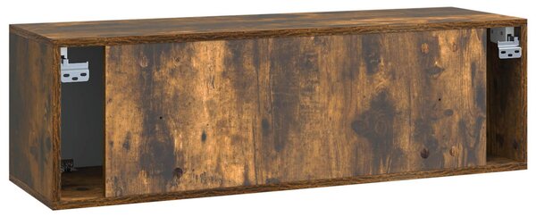 Fali TV szekrény Füstös Tölgy 98 x 31 x 30 cm Szerelt Fa