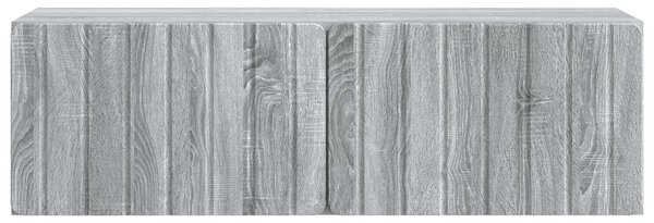Fali TV szekrény Szürke Sonoma 98 x 31 x 30 cm Szerelt Fa