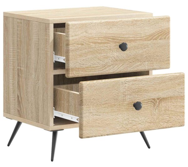 Éjjeliszekrény fiókkal 2 pcs Sonoma Tölgy 43 x 34,5 x 47,5 cm