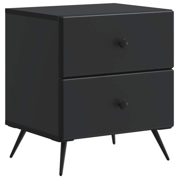 Éjjeliszekrény 2 pcs Fekete 43 x 34,5 x 47,5 cm Szerelt Fa