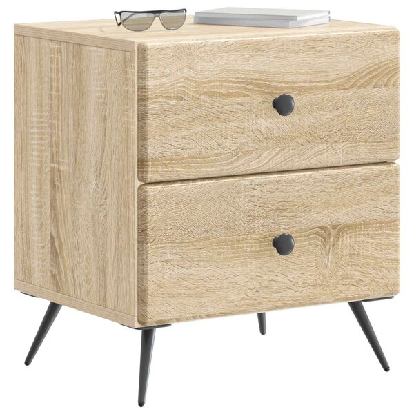 Éjjeliszekrény fiókkal 2 pcs Sonoma Tölgy 43 x 34,5 x 47,5 cm