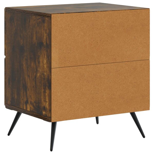 Éjjeliszekrény fiókkal 2 pcs Füstös Tölgy 43 x 34,5 x 47,5 cm