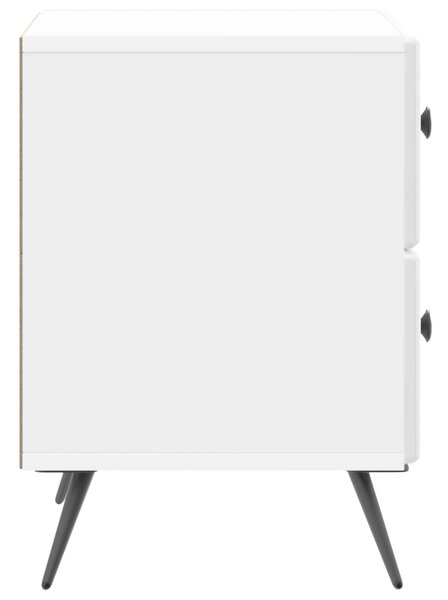 Éjjeliszekrény Magasfényű Fehér 43 x 34,5 x 47,5 cm Szerelt Fa