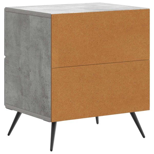 Éjjeliszekrény 2 pcs Betonszürke 43 x 34,5 x 47,5 cm Szerelt Fa