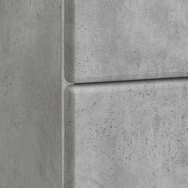 Éjjeliszekrény 2 pcs Betonszürke 43 x 34,5 x 47,5 cm Szerelt Fa