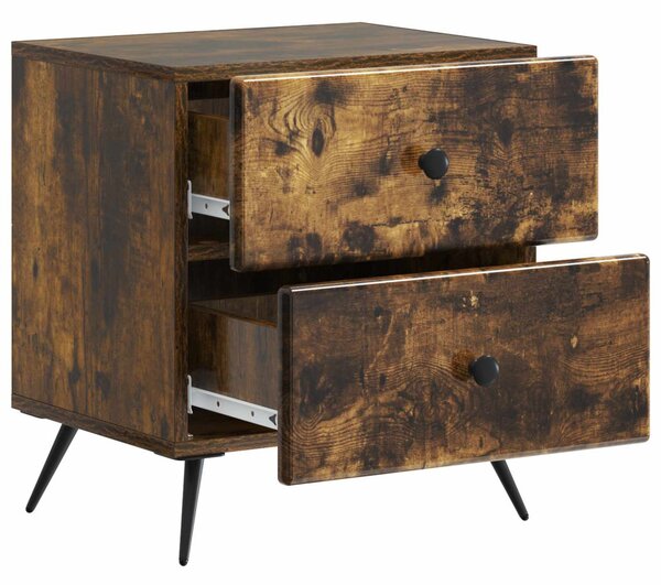 Éjjeliszekrény fiókkal 2 pcs Füstös Tölgy 43 x 34,5 x 47,5 cm