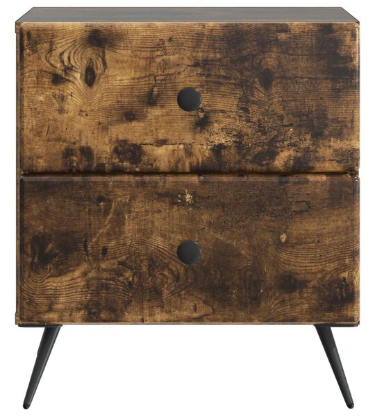 Éjjeliszekrény fiókkal 2 pcs Füstös Tölgy 43 x 34,5 x 47,5 cm