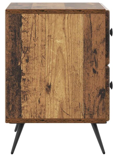 Éjjeliszekrény 2 pcs Antik Fa 43 x 34,5 x 47,5 cm Szerelt Fa