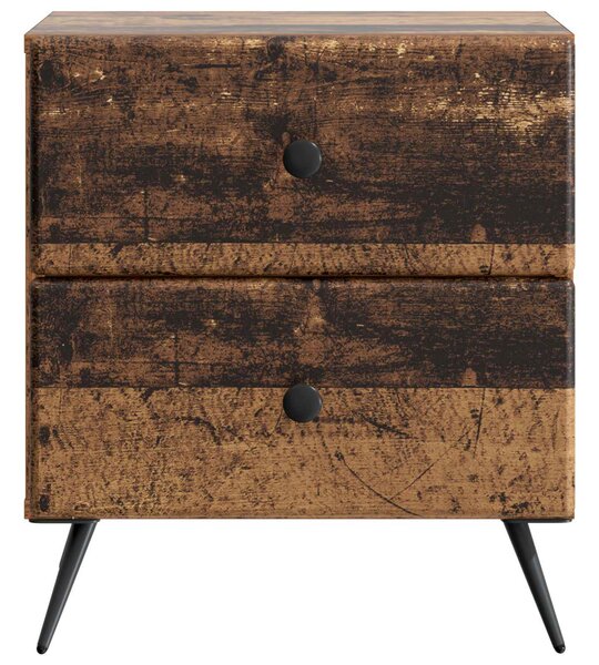 Éjjeliszekrény 2 pcs Antik Fa 43 x 34,5 x 47,5 cm Szerelt Fa