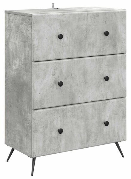 Fiókos szekrény Betonszürke 66 x 34,5 x 90 cm Szerelt Fa