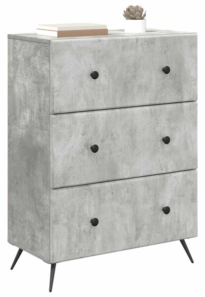 Fiókos szekrény Betonszürke 66 x 34,5 x 90 cm Szerelt Fa