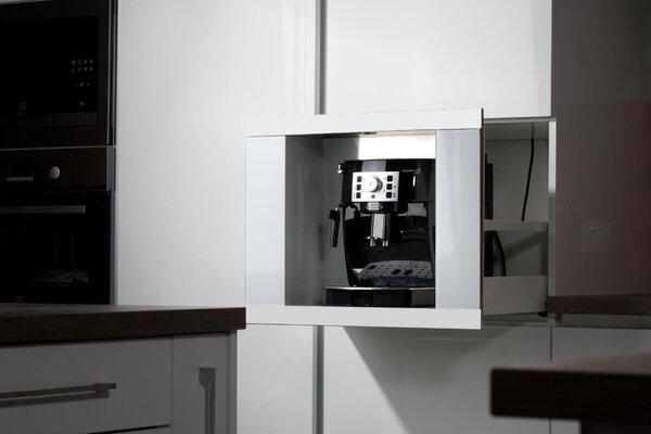 Coffee Case kávéfőző fiók, fehér, 240x340