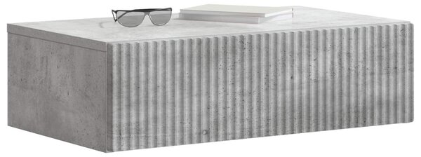 Fali oldaltábla Betonszürke 59 x 34,5 x 17 cm Szerelt Fa