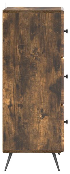 Fiókos szekrény Füstös Tölgy 33 x 34,5 x 90 cm Szerelt Fa