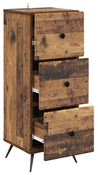 Fiókos szekrény Antik Fa 33 x 34,5 x 90 cm Szerelt Fa