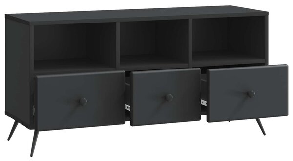 TV szekrény fiókkal Fekete 102 x 34,5 x 50 cm Szerelt Fa
