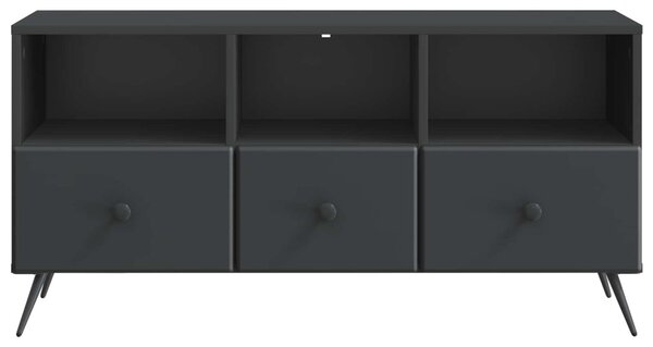 TV szekrény fiókkal Fekete 102 x 34,5 x 50 cm Szerelt Fa