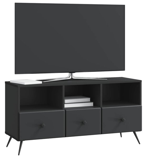 TV szekrény fiókkal Fekete 102 x 34,5 x 50 cm Szerelt Fa