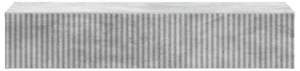 Fali oldaltábla Betonszürke 87,5 x 34,5 x 17 cm Szerelt Fa
