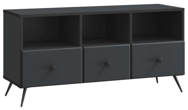 TV szekrény fiókkal Fekete 102 x 34,5 x 50 cm Szerelt Fa