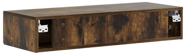 Fali oldaltábla Füstös Tölgy 87,5 x 34,5 x 17 cm Szerelt Fa