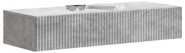 Fali oldaltábla Betonszürke 87,5 x 34,5 x 17 cm Szerelt Fa
