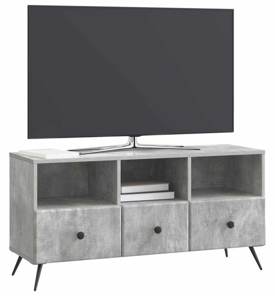 TV szekrény fiókkal Betonszürke 102 x 34,5 x 50 cm Szerelt Fa