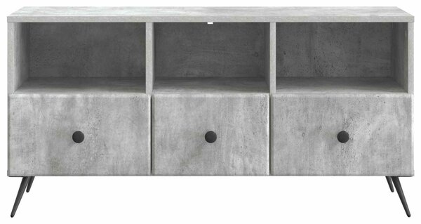 TV szekrény fiókkal Betonszürke 102 x 34,5 x 50 cm Szerelt Fa
