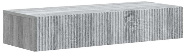 Fali oldaltábla Szürke Sonoma 87,5 x 34,5 x 17 cm Szerelt Fa
