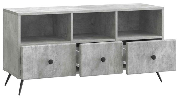 TV szekrény fiókkal Betonszürke 102 x 34,5 x 50 cm Szerelt Fa