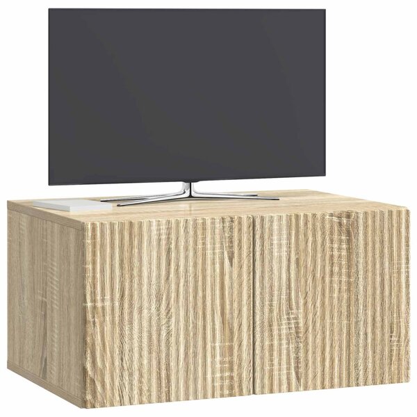 Fali TV szekrény Sonoma Tölgy 59,5 x 41 x 30 cm Szerelt Fa