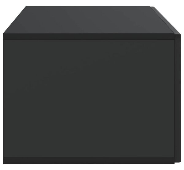Fali TV szekrény Fekete 59,5 x 41 x 30 cm Szerelt Fa
