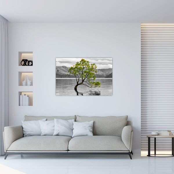 Fa képe a tó közepén (90x60 cm)