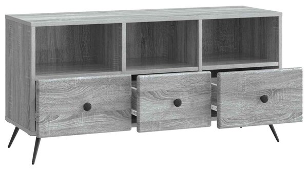 TV szekrény fiókkal Szürke Sonoma 102 x 34,5 x 50 cm Szerelt Fa