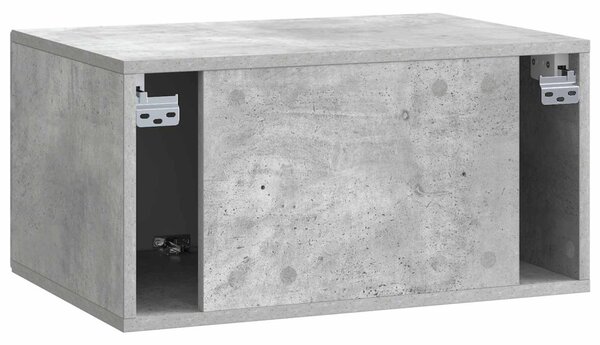 Fali TV szekrény Betonszürke 59,5 x 41 x 30 cm Szerelt Fa