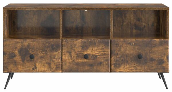 TV szekrény fiókkal Füstös Tölgy 102 x 34,5 x 50 cm Szerelt Fa