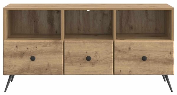 TV szekrény 102 x 34,5 x 50 cm Kézműves Tölgy Szerelt Fa