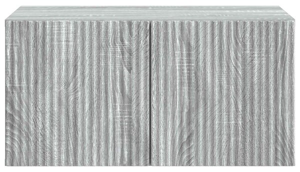 Fali TV szekrény Szürke Sonoma 59,5 x 41 x 30 cm Szerelt Fa
