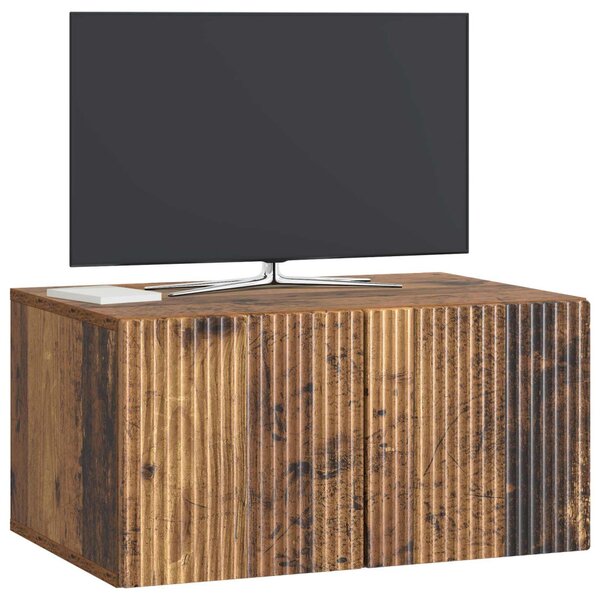 Fali TV szekrény Antik Fa 59,5 x 41 x 30 cm Szerelt Fa