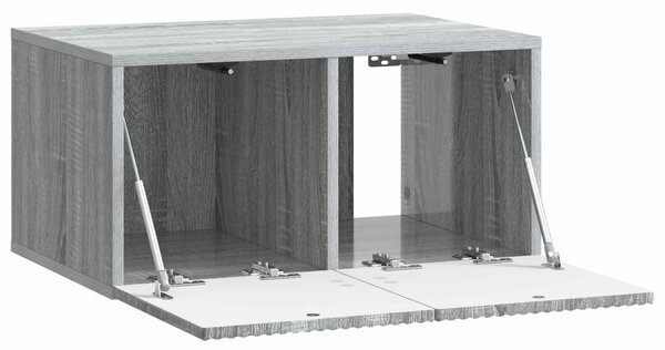 Fali TV szekrény Szürke Sonoma 59,5 x 41 x 30 cm Szerelt Fa
