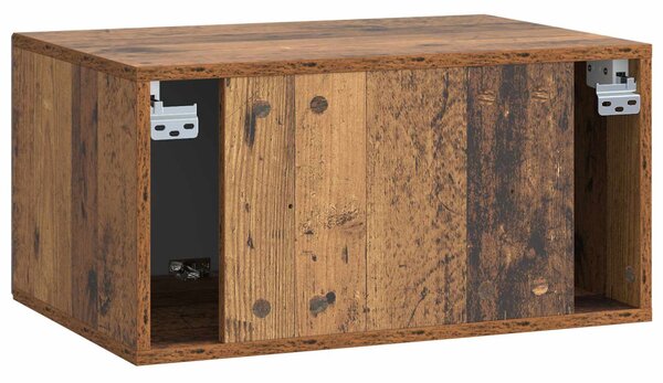 Fali TV szekrény Antik Fa 59,5 x 41 x 30 cm Szerelt Fa