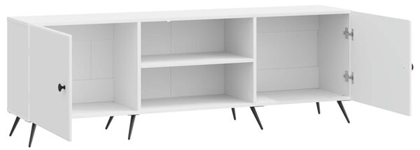 TV szekrény 150 x 31 x 50 cm Magasfényű Fehér Szerelt Fa