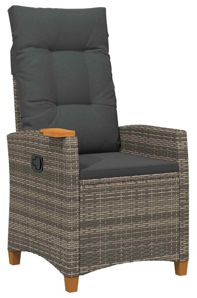 Dönthető szék tea tállal párnával 62 x 64 x 112 cm polirattan