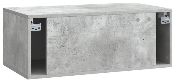 Fali TV szekrény Betonszürke 78,5 x 41 x 30 cm Szerelt Fa
