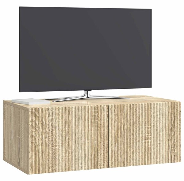 Fali TV szekrény Sonoma Tölgy 78,5 x 41 x 30 cm Szerelt Fa