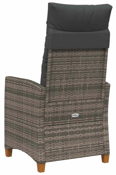 Dönthető szék tea tállal párnával 62 x 64 x 112 cm polirattan