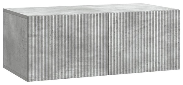 Fali TV szekrény Betonszürke 78,5 x 41 x 30 cm Szerelt Fa